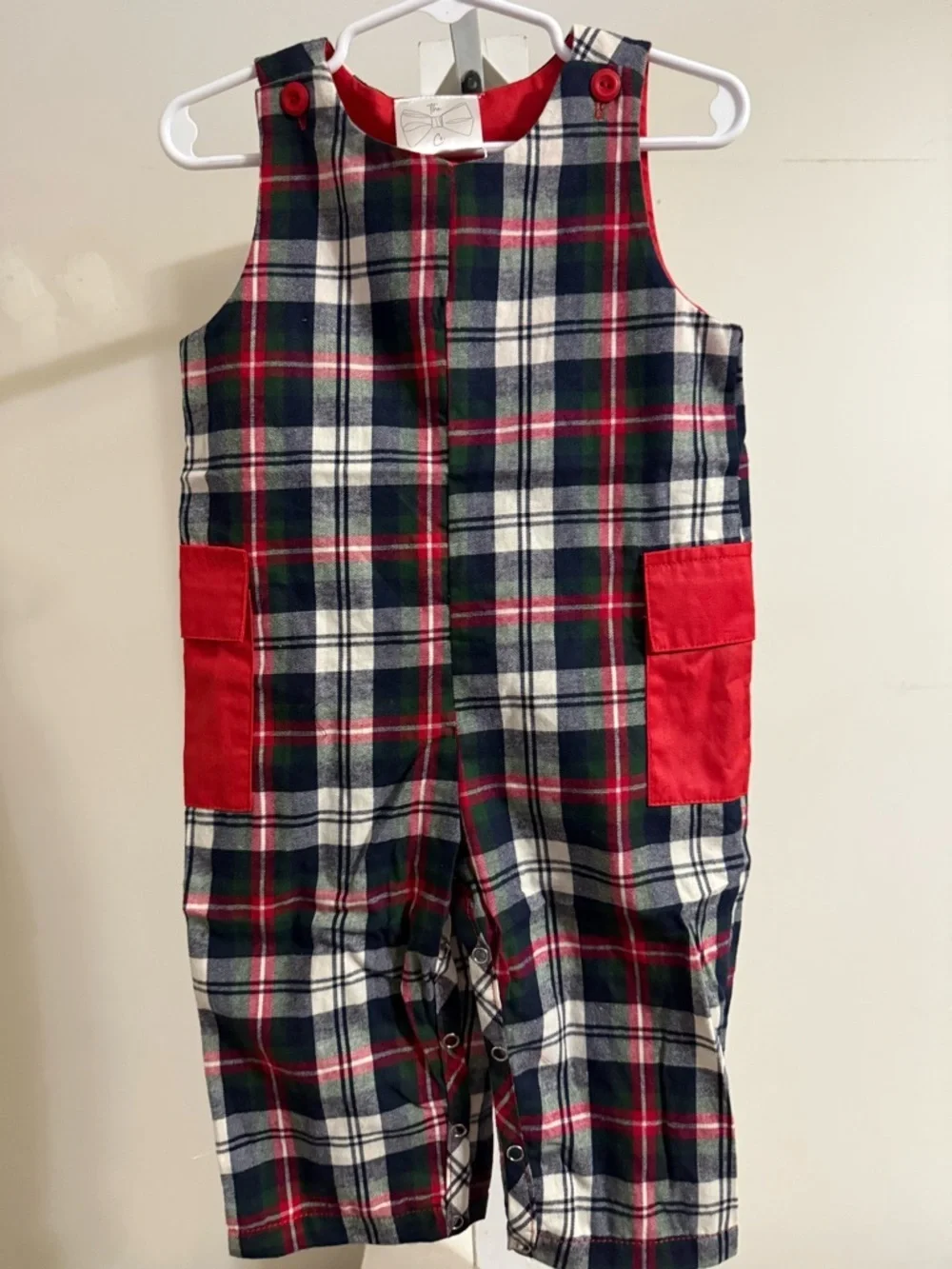 NWT “Apple of my Eye” Plaid Longalls